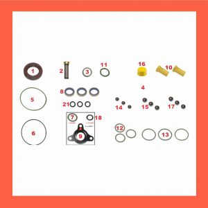 (STAR Ref. 60.096/35) - KIT REP. C/RAIL CP1H3 Nr/BOMBA - 0445010097 = 123 = 130