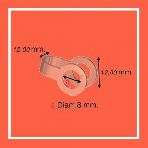 (STAR REF.: 52275) ARANDELA EN COBRE DOBLE  P/ MERCEDES 12X8X12 MM